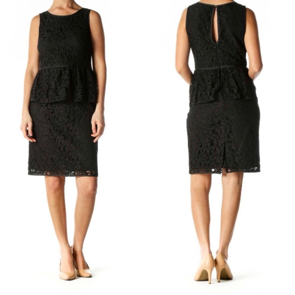 BANANA REPUBLIC BLACK LACE DRESS SIZE 14